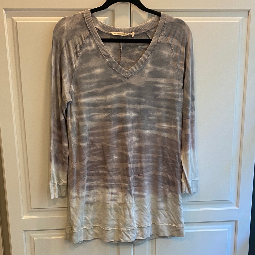 Soft Surroundings Gray Tie-Dye Tunic